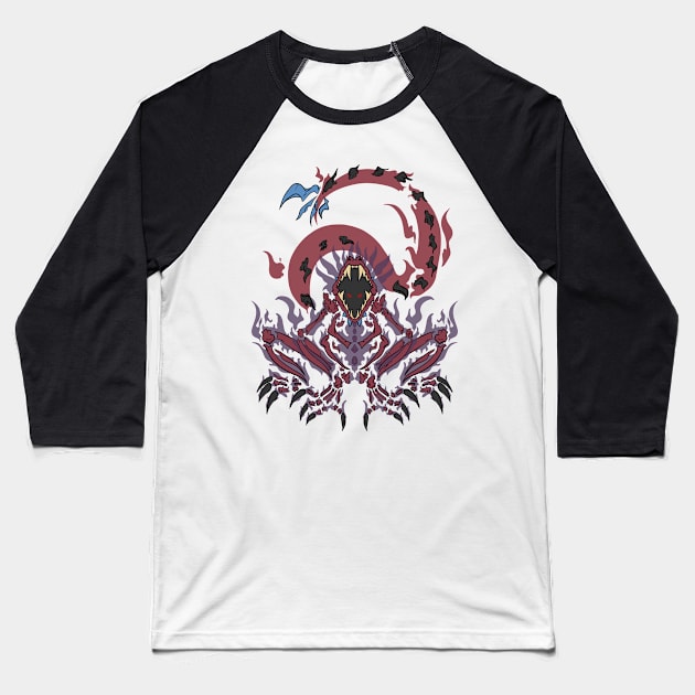 Skele Lizard Baseball T-Shirt by SoraLorr